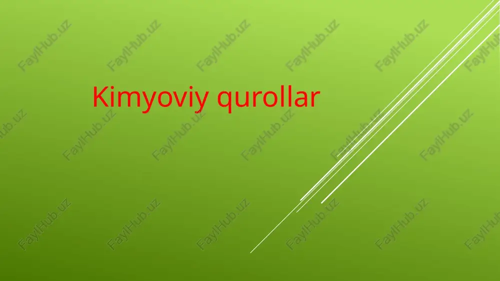 kimyoviy qurollar — PPTX