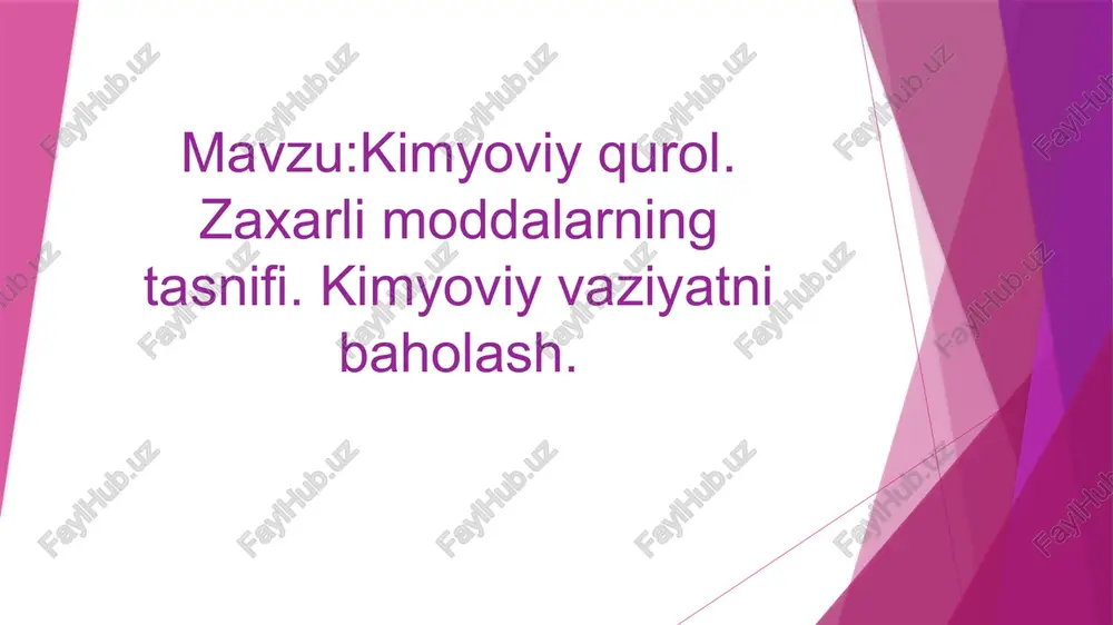 kimyoviyqurol — PPTX