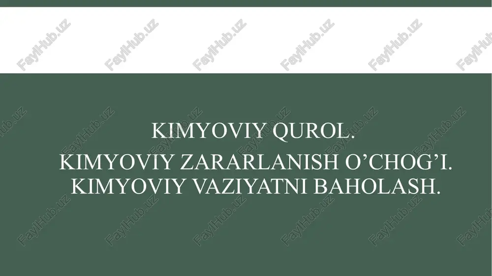 kimyoviy qurol — PPTX