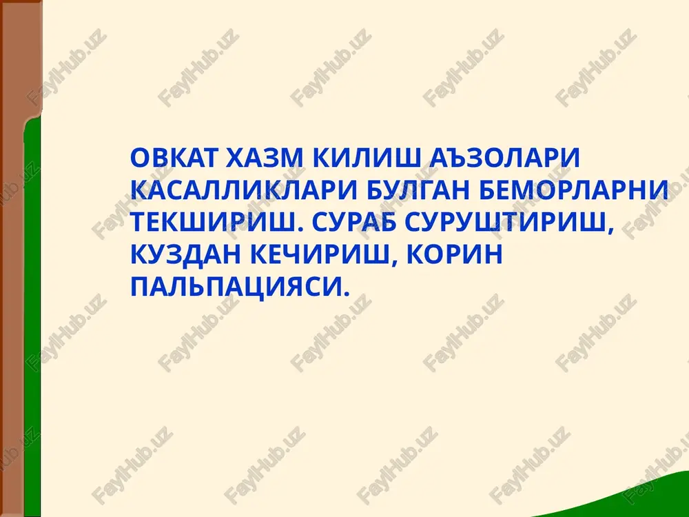ovkat xazm kilish sistemasi — PPTX