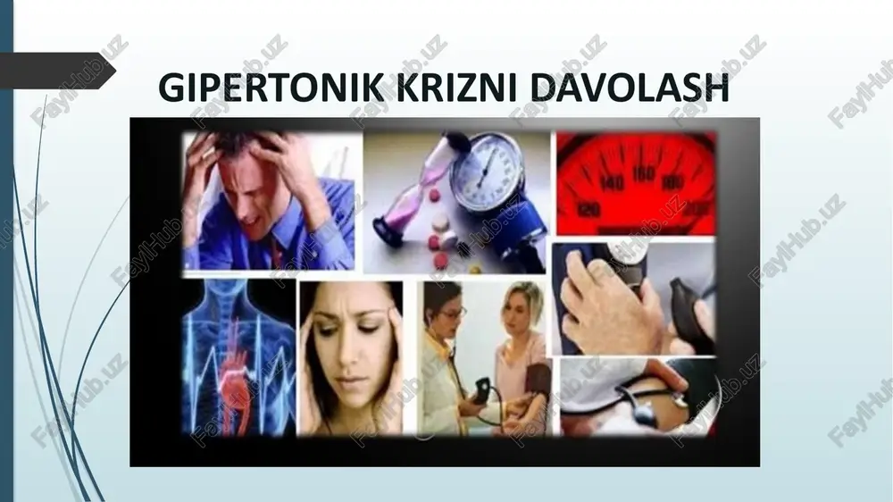 gipertonik krizni davolash — PPTX