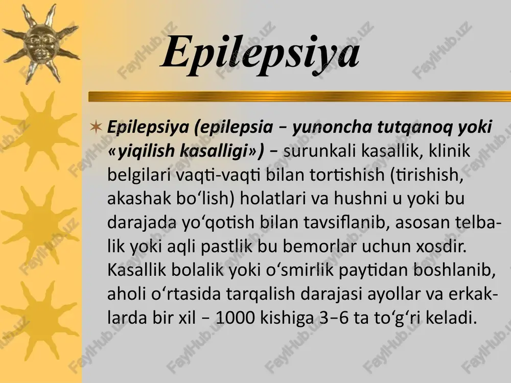 epilepsiya — PPTX