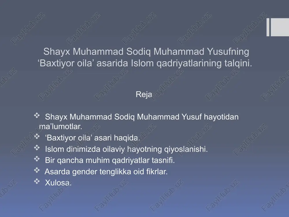baxtiyor oila kitobi. — PPTX