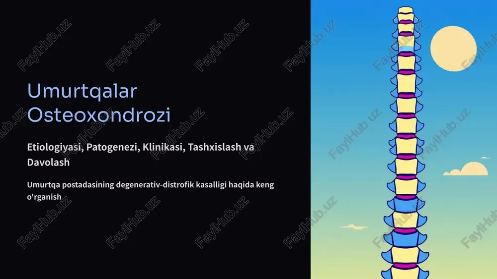 umurtqalar osteoxondrozi — PPTX