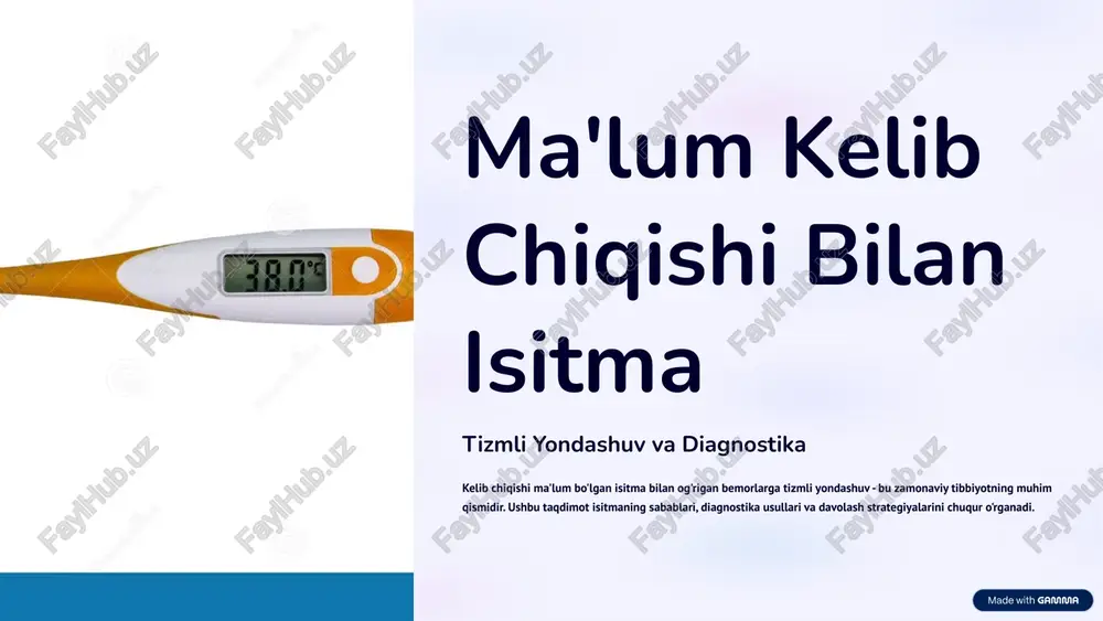 isitma bilan ma'lum kelib chiqishi va tizmli yondashuv — PPTX