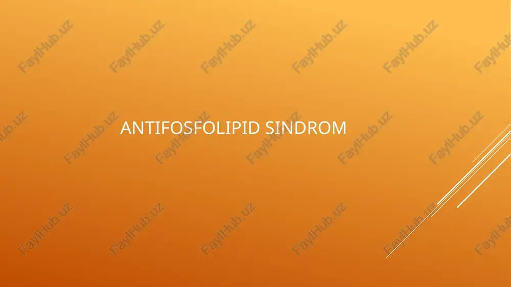 antifosfolipid sindrom — PPTX