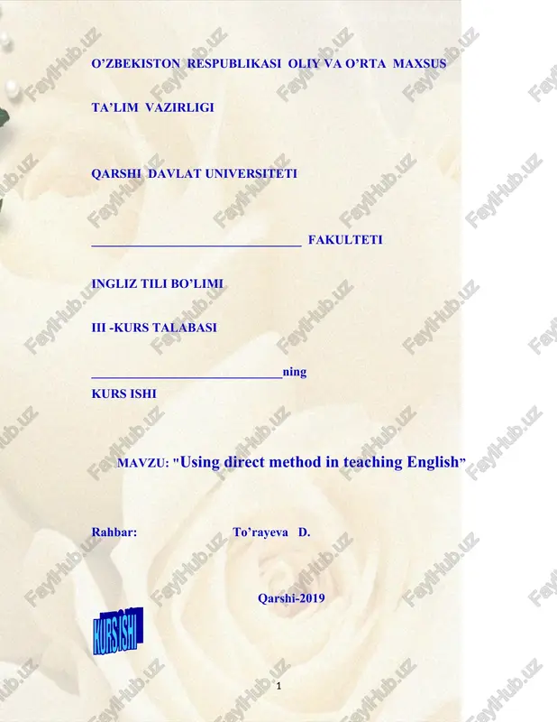 using direct method in teaching english — DOC