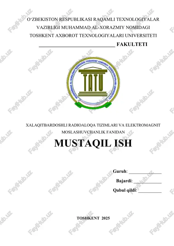 emm dagi qurilmalarning tavsifi. radiopellingator, spektro-analizator, gps, radiolokator — DOCX