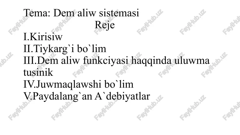 dem aliw sistemasi — PPTX