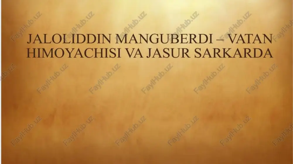 jaloliddin manguberdi — PPTX