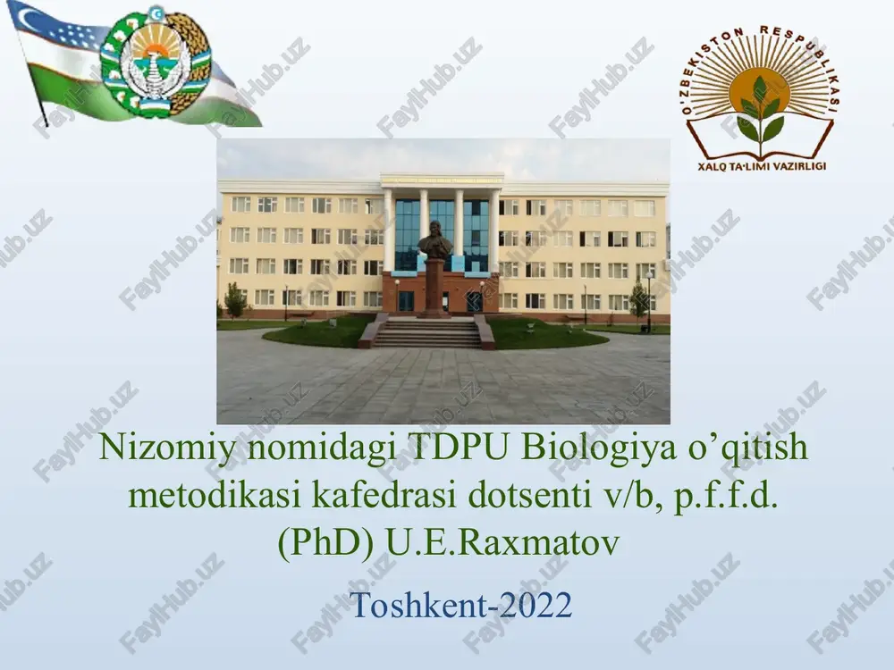 odamlarga salomatlik masalalari — PPT