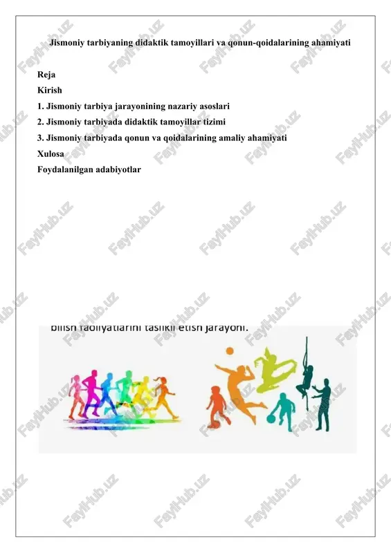 jismoniy tarbiya — DOCX
