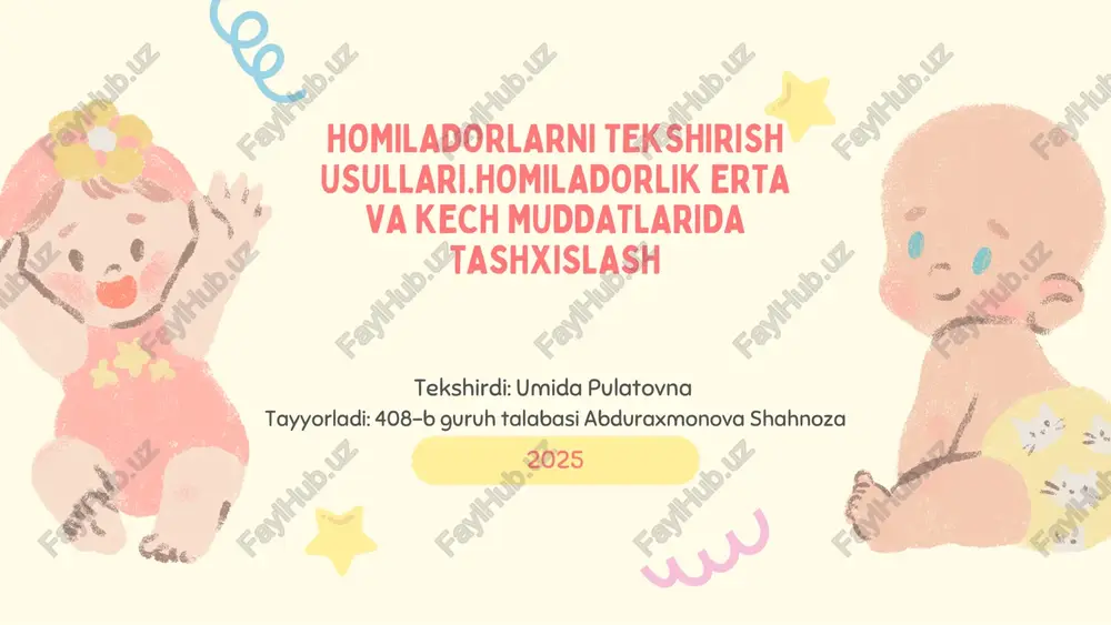 homiladorlarni tekshirish — PDF