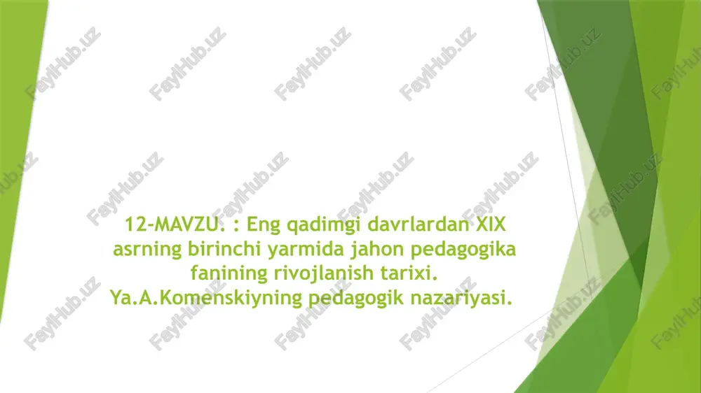 pedagogik nazariyasi — PPTX