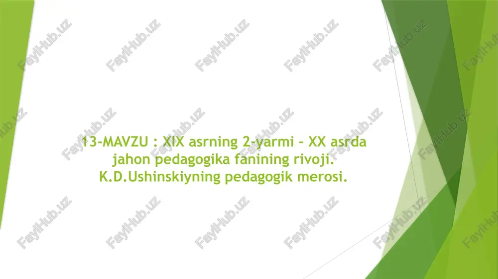 pedagogiya fanining rivoji — PPTX