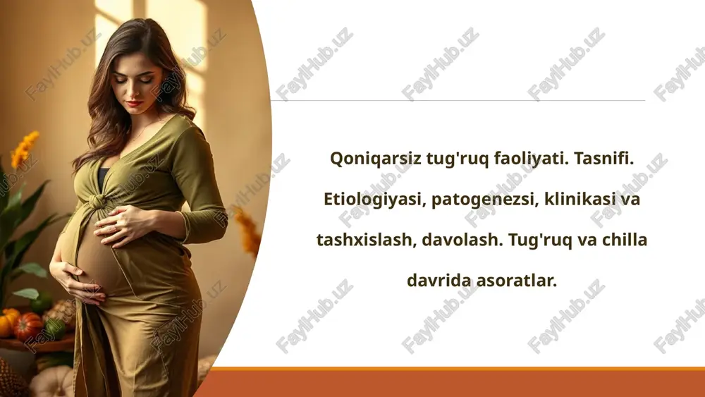 qoniqarsiz tug'ruq faoliyati — PPTX