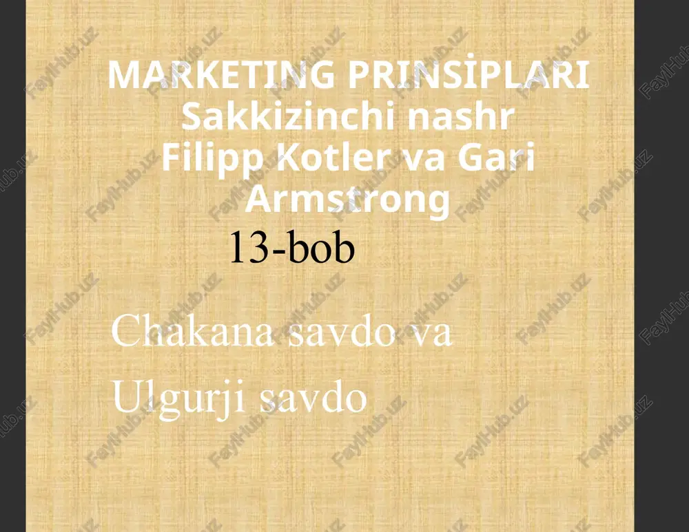marketing prinsi̇plari — PPTX