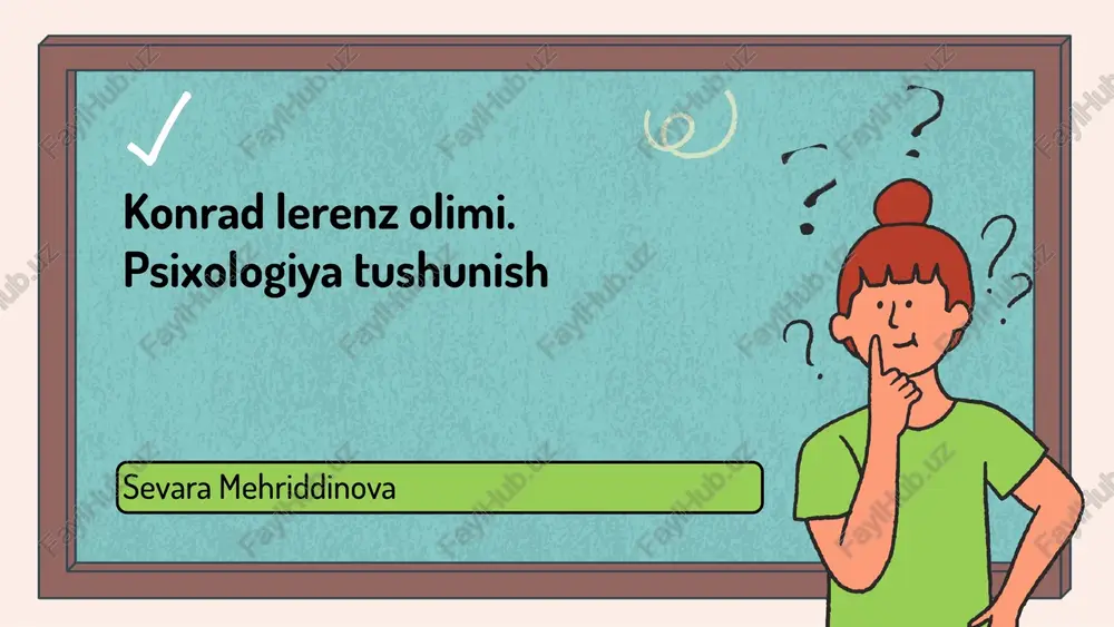 konrad lerenz olimi. psixologiya tushunish — PPTX