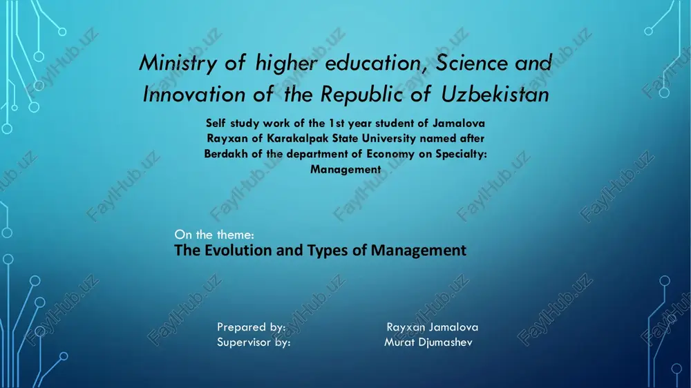 evolution and types of management — PDF
