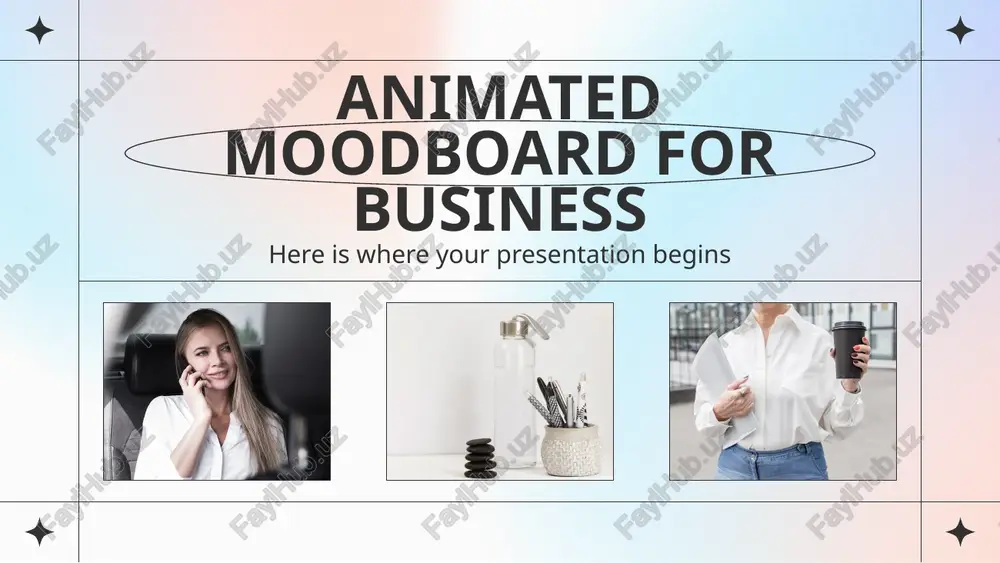 animated moodboard for business — PPTX