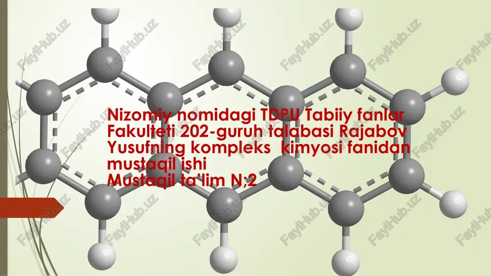 kompleks birikmalar — PPTX
