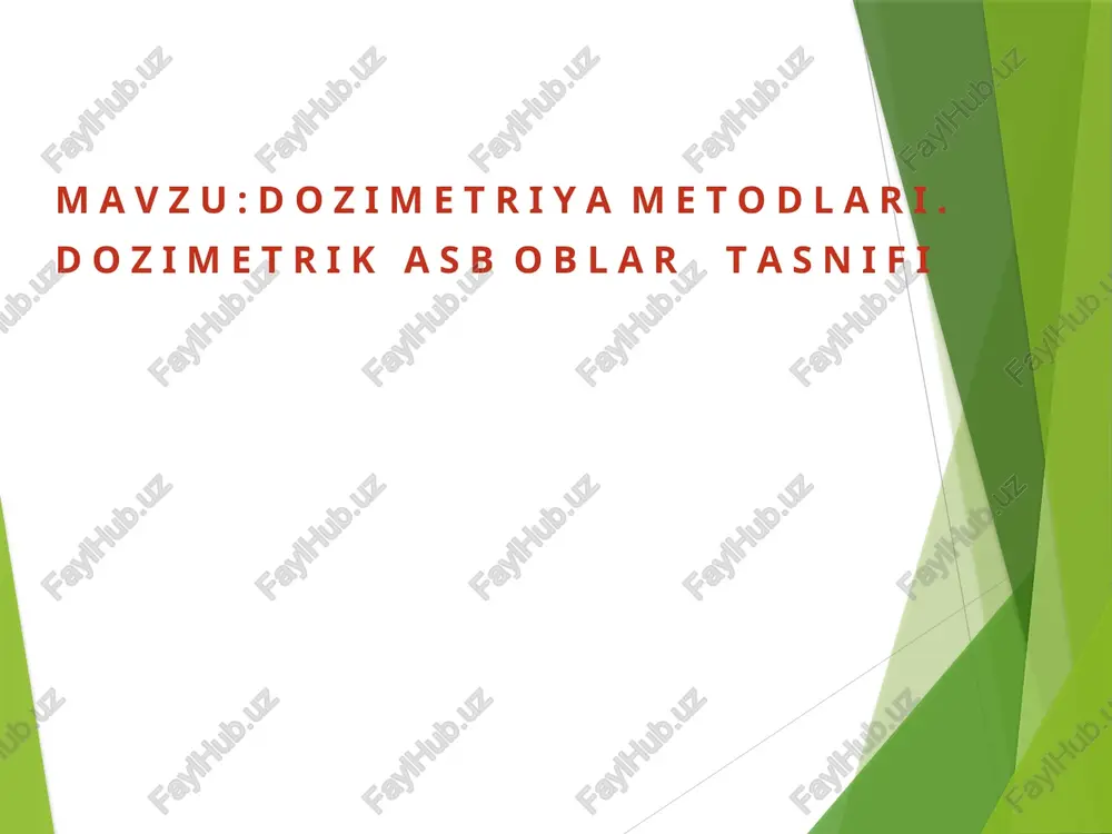 dozimetriya — PPTX