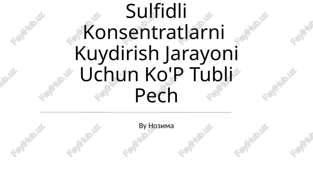 ko'p quvurli pech — PPTX