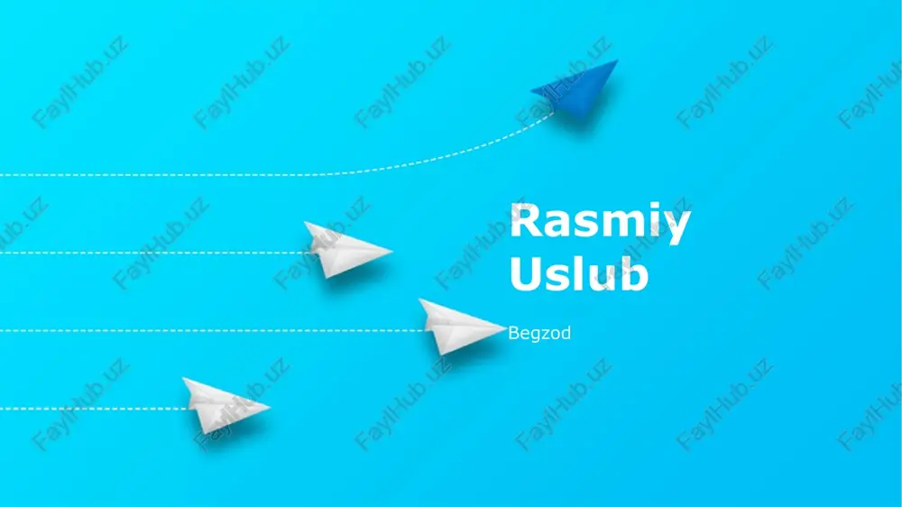 rasmiy uslub — PPTX