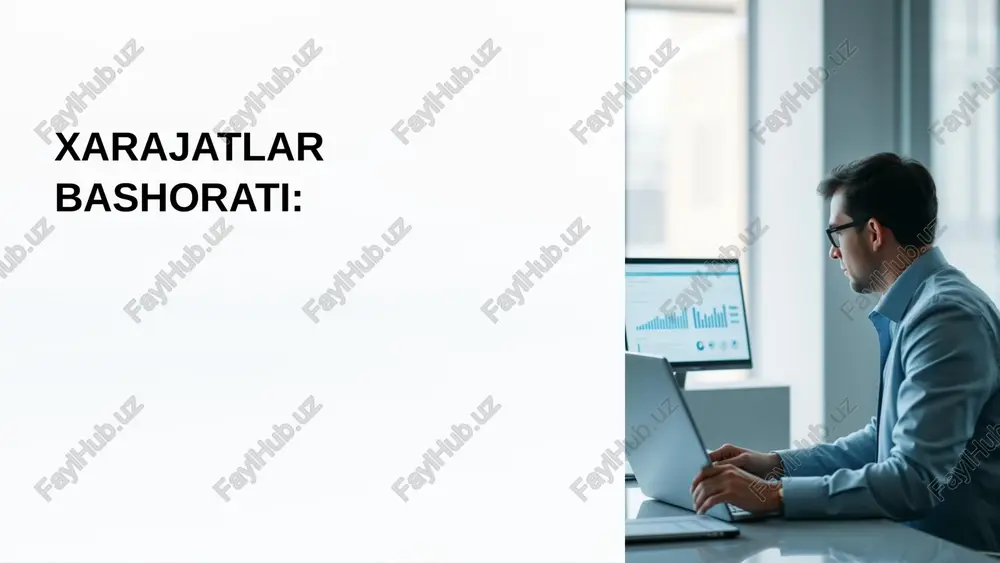 xarajatlar bashorati — PPTX