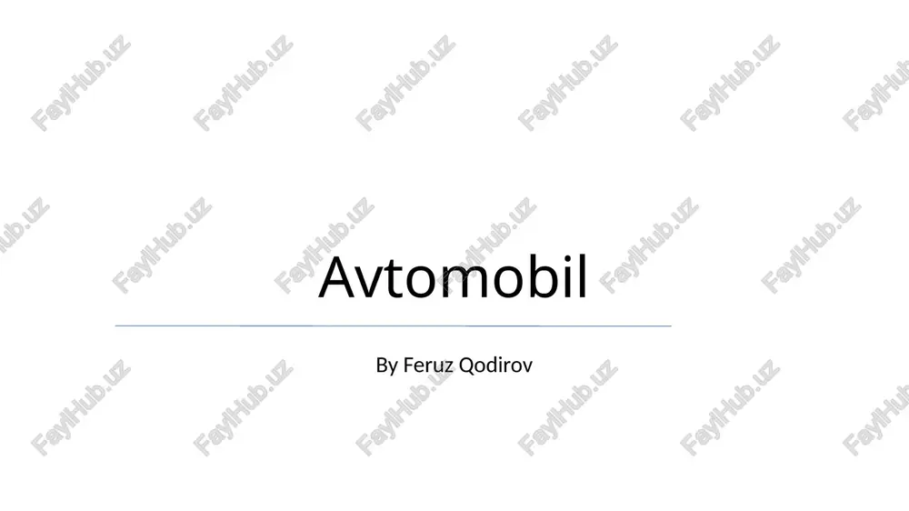 avtomobil — PPTX