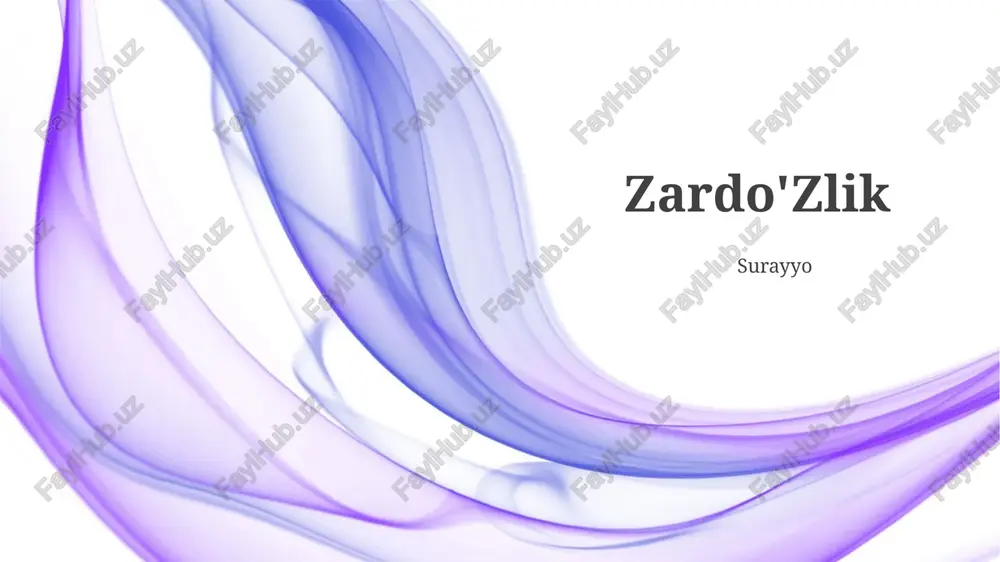 zardo'zlik — PPTX
