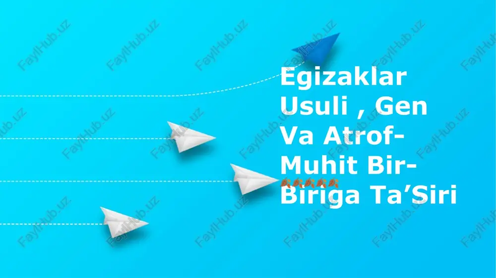 egizaklar usuli — PPTX