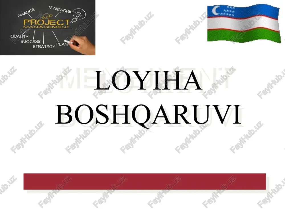 menejment loyiha boshqaruvi — PPT