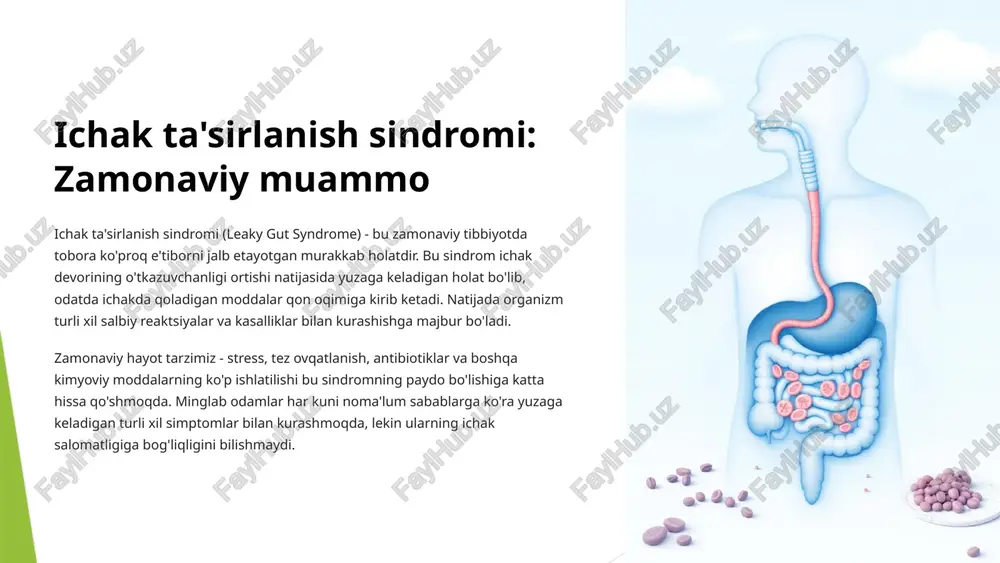 ichak ta'sirlanish sindromi — PPTX