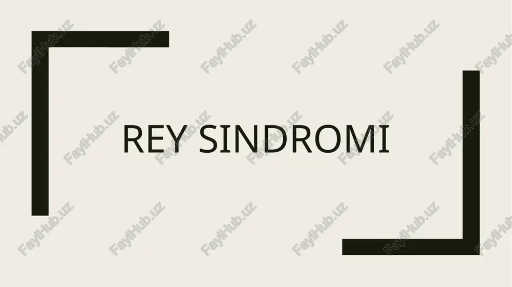rey sindromi — PPTX