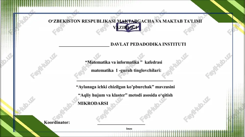 mikrodars matematika — PPTX