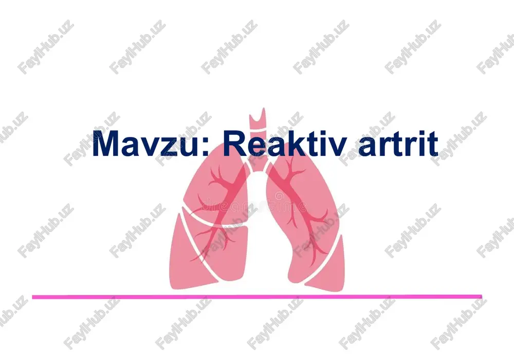 reaktiv artrit — PPTX