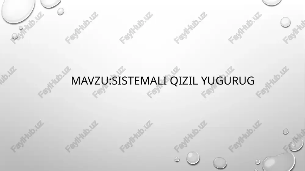 sistemali qizil yugurug — PPTX