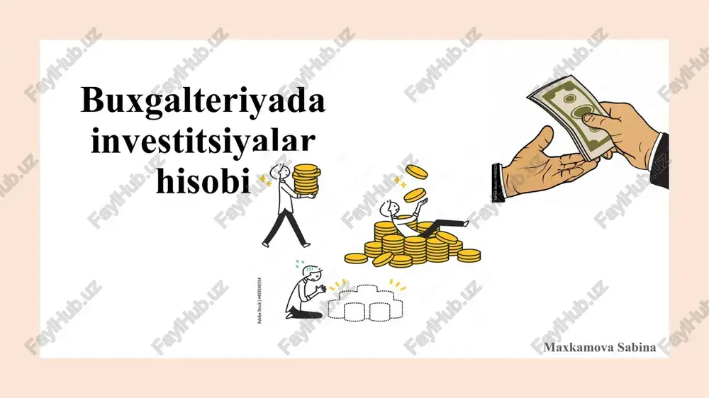 buxgalteriyada investitsiyalar hisobi — PPTX