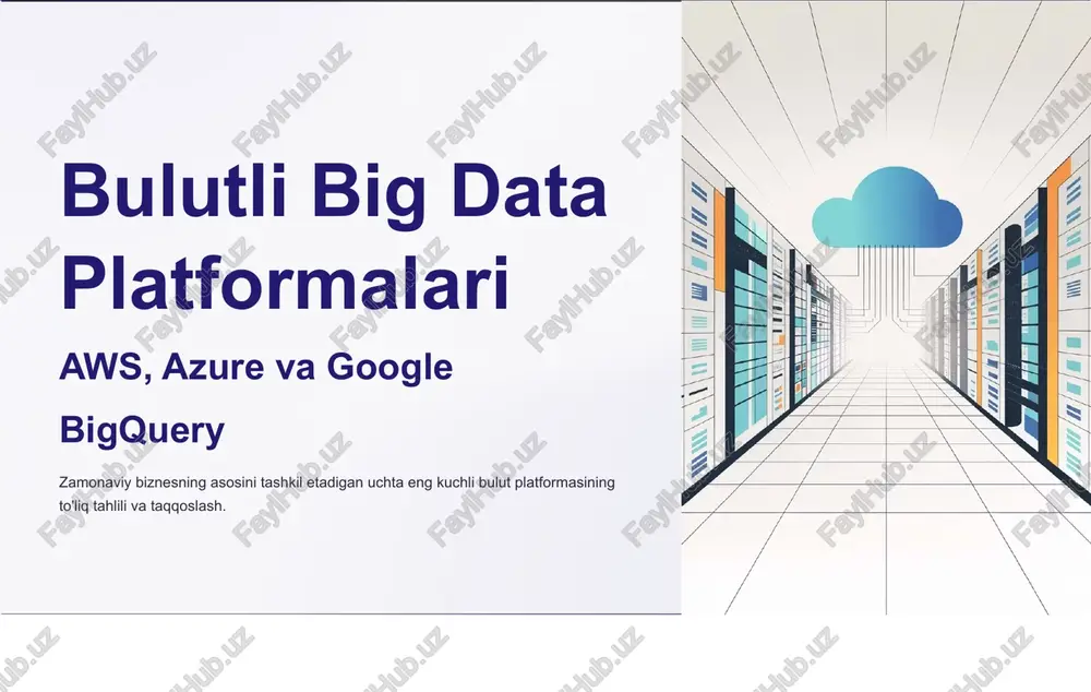 bulutli big data platformalari — PPTX