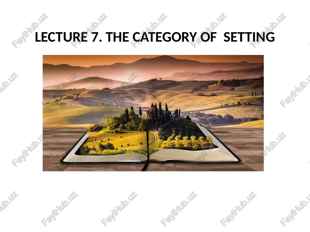 the category of setting — PPTX