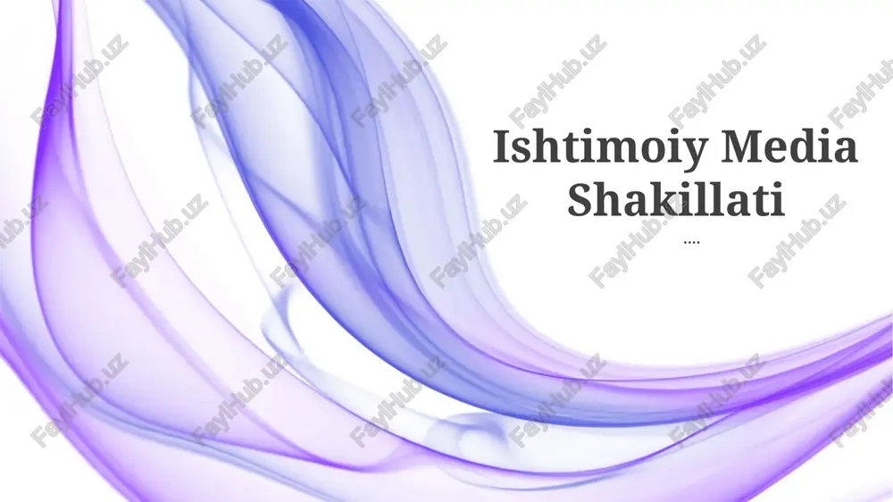 ijtimoiy media shakillati — PPTX