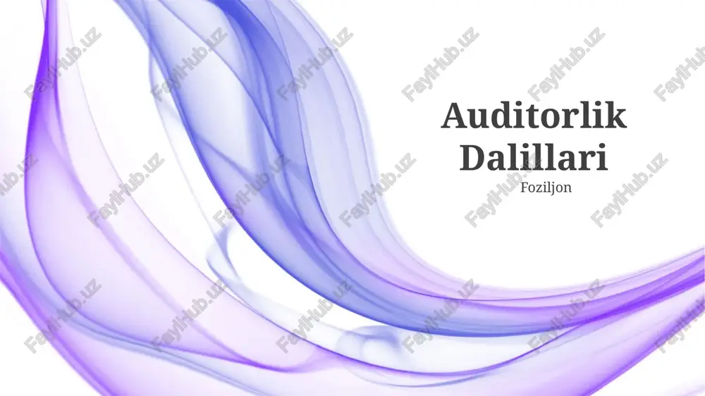 auditorlik dalillari — PPTX
