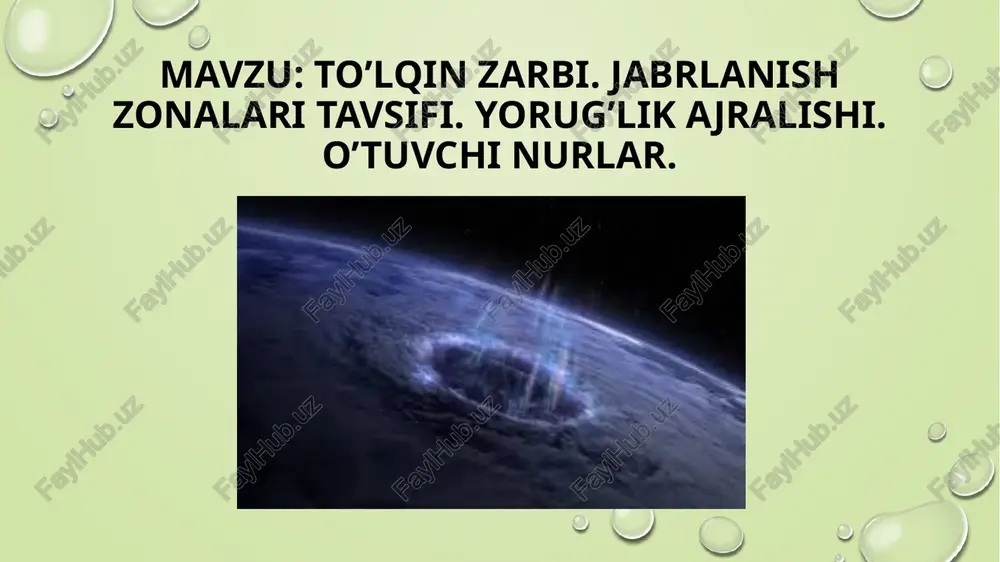 zarb to’lqini — PPTX