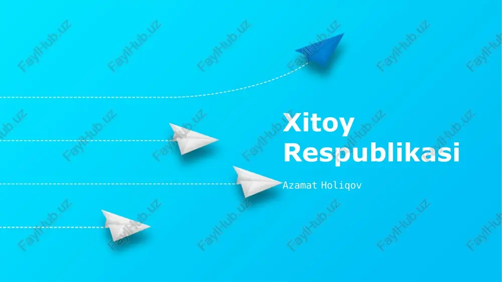 xitoy respublikasi — PPTX