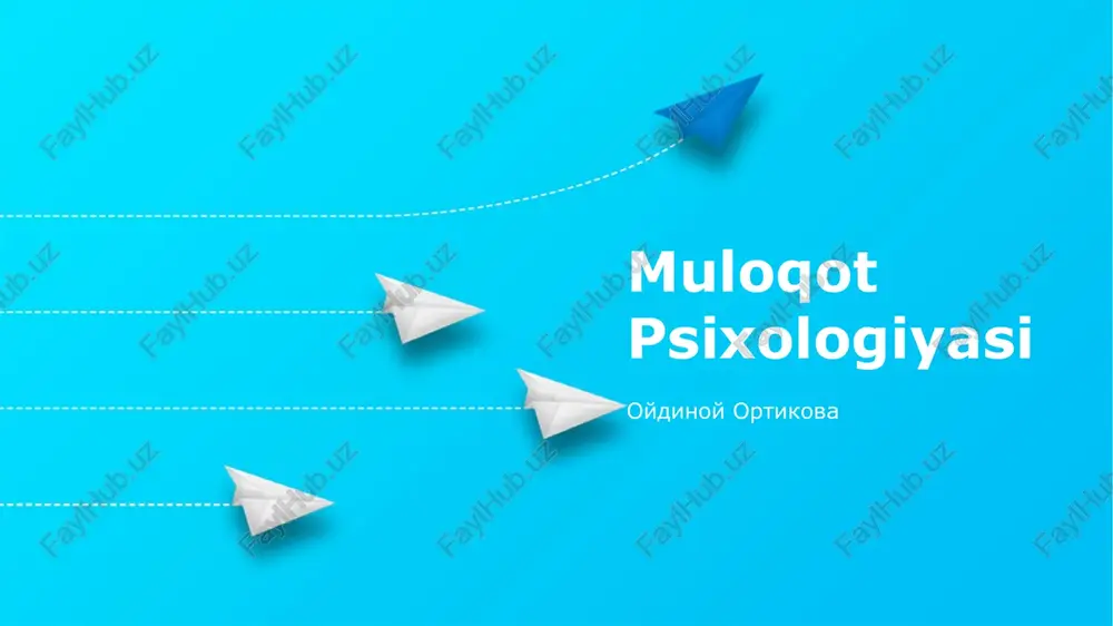 muloqot psixologiyasi — PPTX