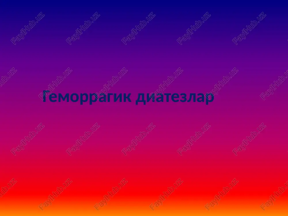gemorragik diatez — PPTX
