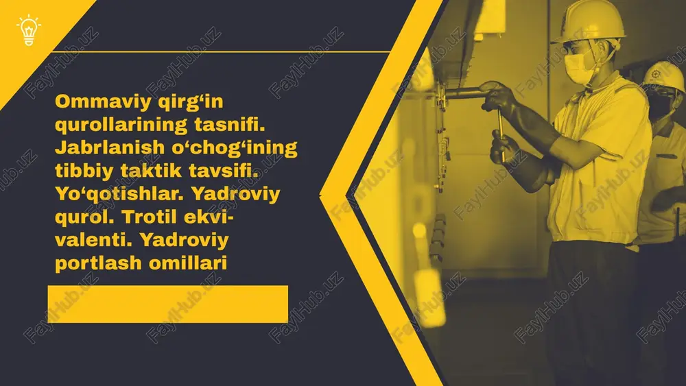 ommaviy qirg‘in qurollarining turlari — PPTX