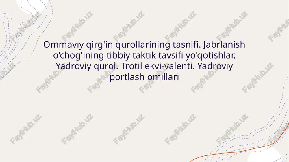 ommavıy qirg'in qurollari — PPTX