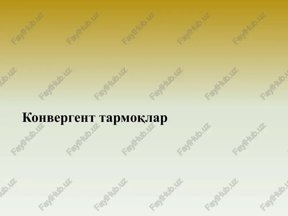 konvergent tarmoqlar — PPTX